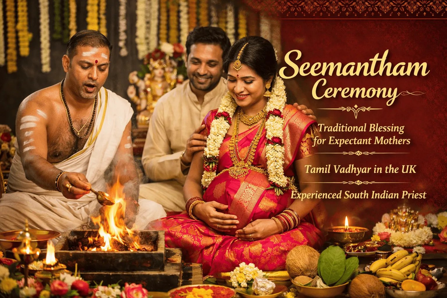 Seemantham Ceremony in the UK: Welcoming New Life with Vedic Tradition