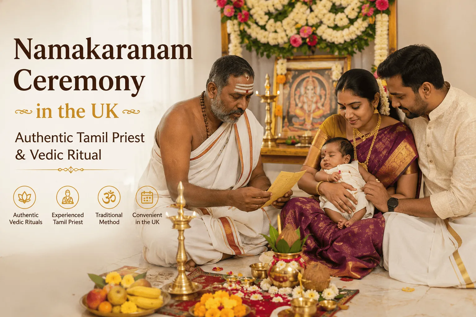 Namakaranam Ceremony in the UK: Authentic Tamil Priest & Vedic Ritua
