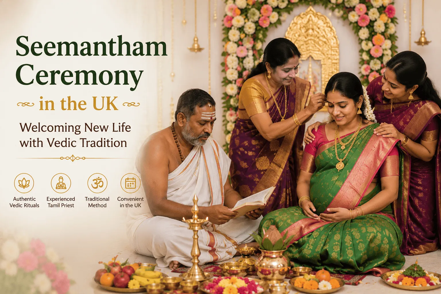 Seemantham Ceremony in the UK: Welcoming New Life with Vedic Tradition
